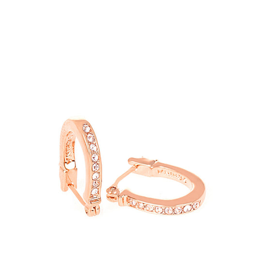 Coach Pave Signature Huggie Earrings